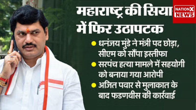 धनंजय मुंडे: धनंजय मुंडे ने मंत्री के पद को छोड़ दिया, सीएम फडनवीस में इस्तीफा दे दिया; निर्णय करड के कारण किया जाना था