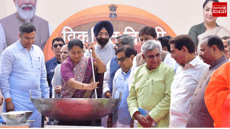 दिल्ली में नई परंपरा: बजट से पहले हलवा नहीं बनाई खीर’ भगवान राम को सीएम रेखा गुप्ता ने लगाया भोग।